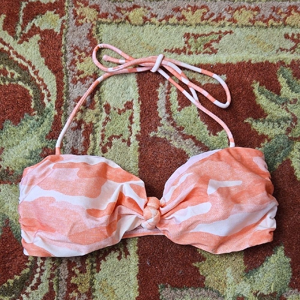 ViX Paul Hermanny Orange & White Bikini Top